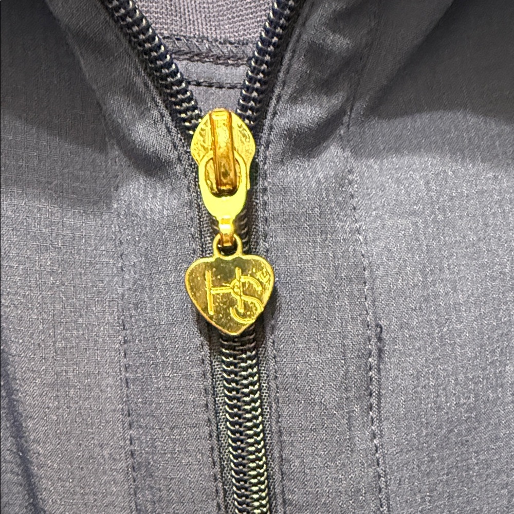 Navy HeartSoul Zip-Up Hoodie scrub vest- Medium - Picture 3 of 6
